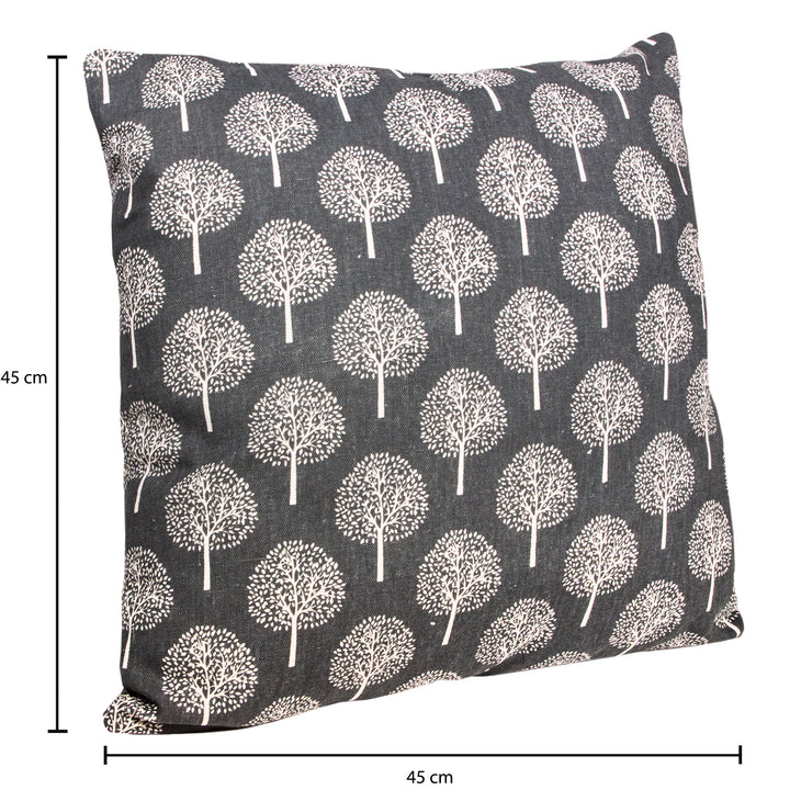QUVIO Kussenhoes Boom 45 x 45cm - Antraciet (1)