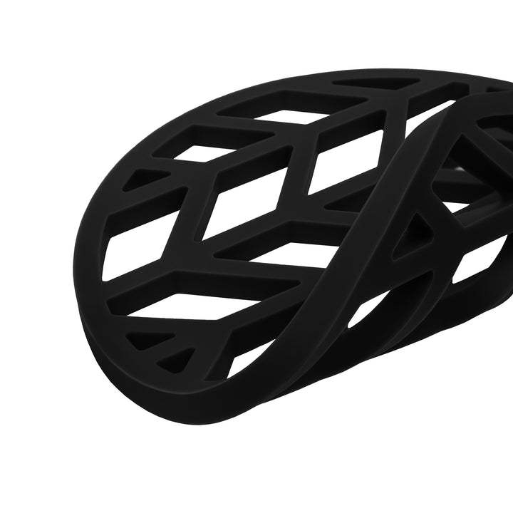 Krumble Pannenonderzetter - Pijlen - Silicoon - Diameter 14 cm - Zwart (2)