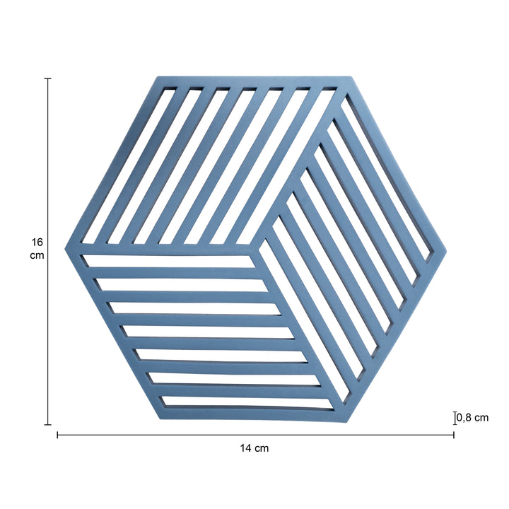 Krumble Pannenonderzetter Hexagon - Blauw (1)