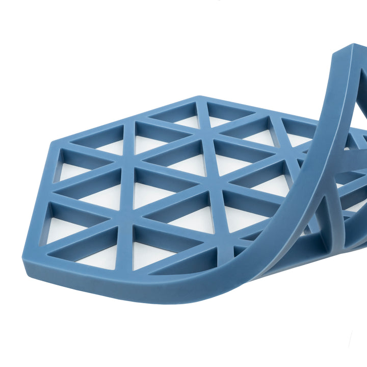 Krumble Siliconen pannenonderzetter Hexagon lang - Blauw (3)