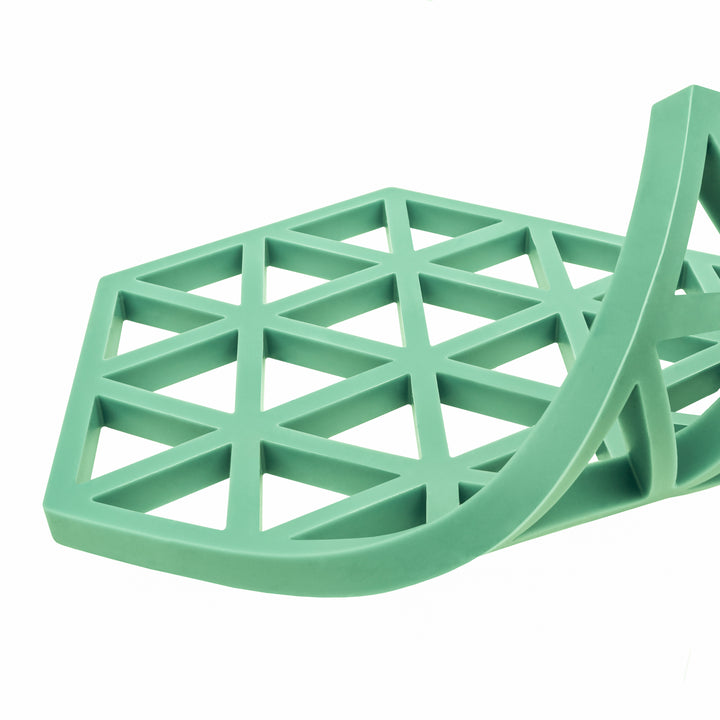 Krumble Siliconen pannenonderzetter Hexagon lang - Groen