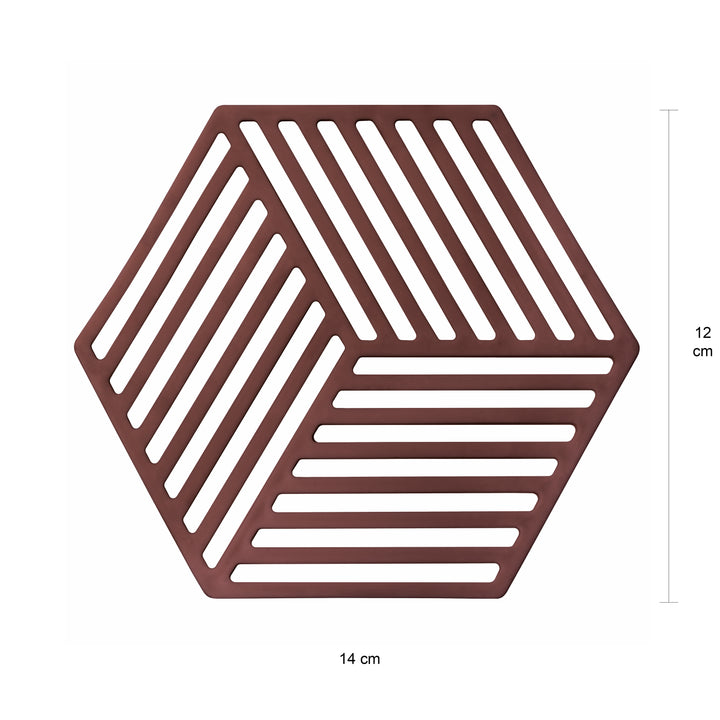 Krumble Siliconen pannenonderzetter Hexagon - Rood (1)