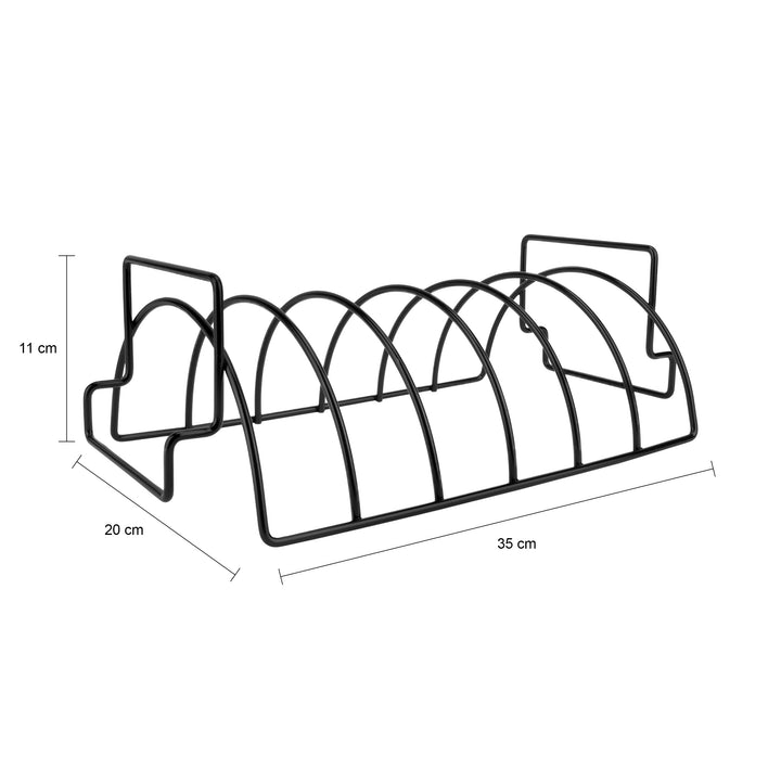 Krumble Spareribs rek - BBQ - Metaal - Zwart (1)