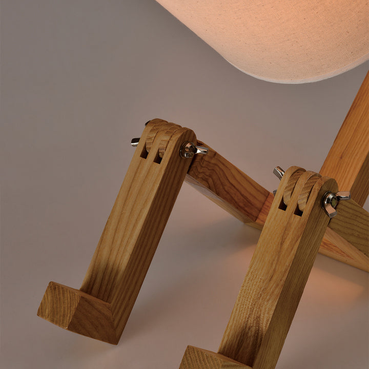 QUVIO Tafellamp hout en stof mannetje - QUV5117L - White (3)