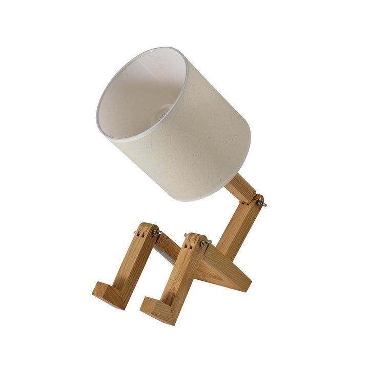 QUVIO Tafellamp hout en stof mannetje - QUV5117L - White (1)