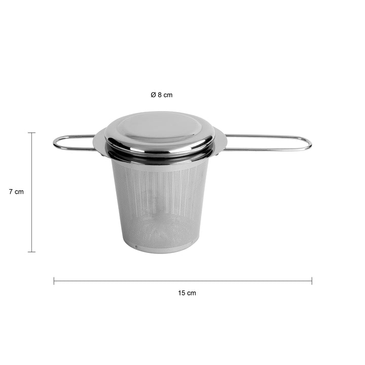 Krumble Theefilter met deksel - RVS (1)