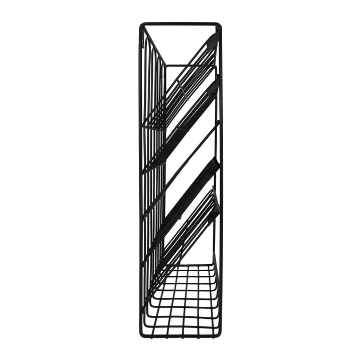 QUVIO Tijdschriftenhouder wand met 5 lagen - Metaal - Zwart (3)