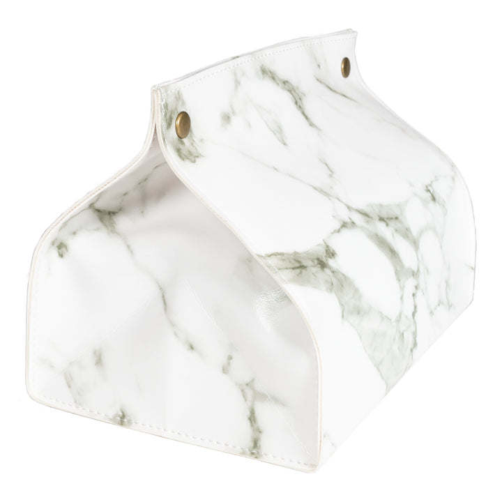 LYVION Tissue opbergdoos PU Leer - Wit marmer