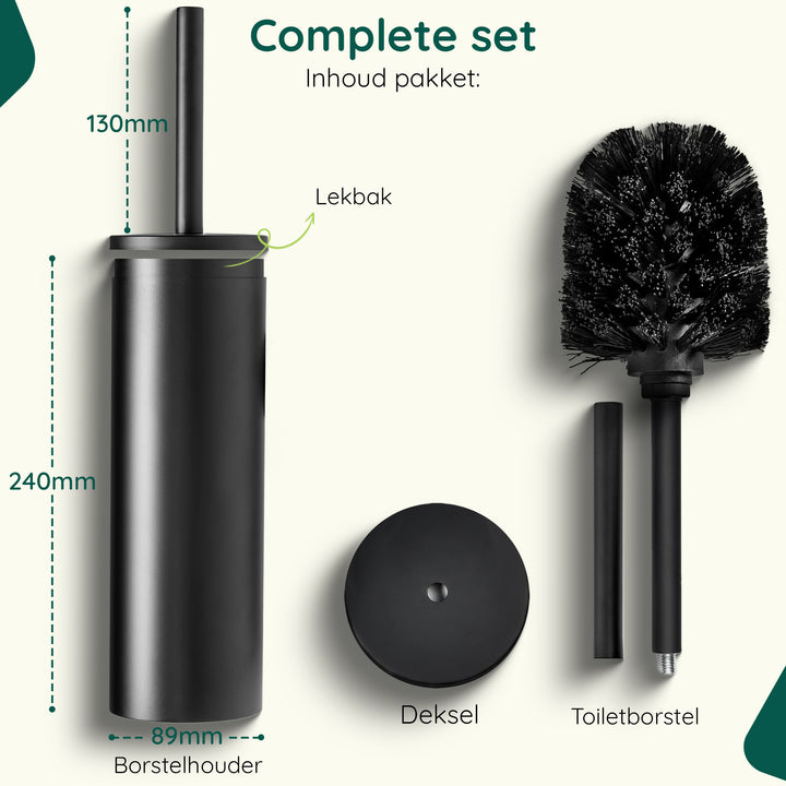 XIVADA Toilet set - Toiletborstel - Wc rolhouder - Handdoekhaken (6)