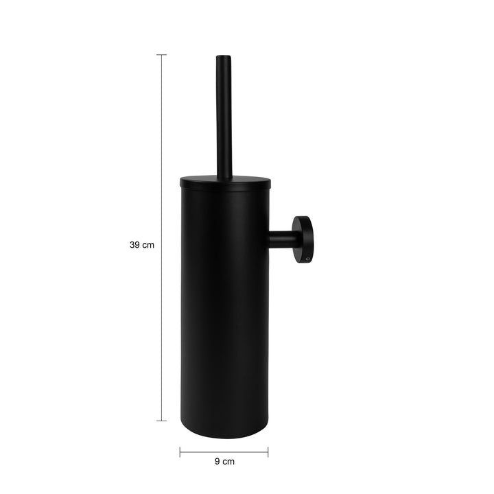 QUVIO Toiletborstelhouder wand - metaal - Zwart (2)