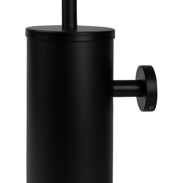 QUVIO Toiletborstelhouder wand - metaal - Zwart (3)