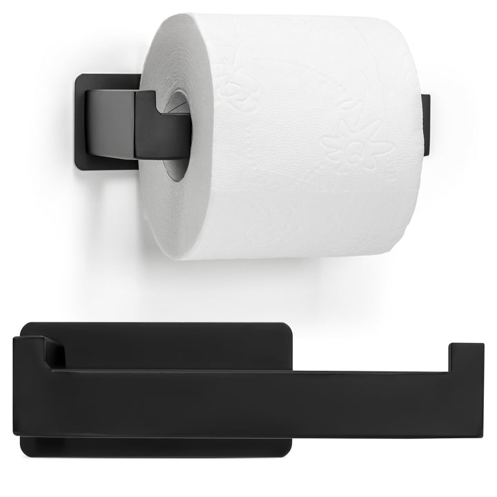 XIVADA WC rolhouder Luca - Zonder Boren - Rvs - Zelfklevend - Zwart (3)