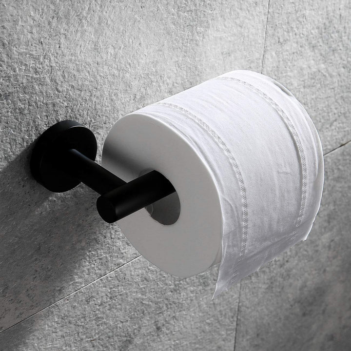 XIVADA Toiletrolhouder Mano - Inclusief schroefset - Rvs - Zwart (8)