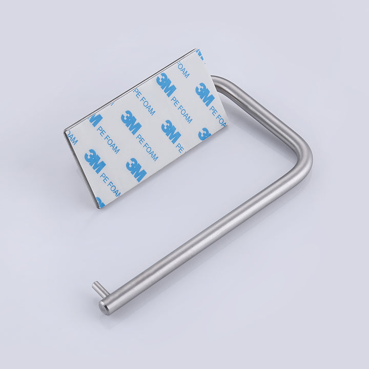 XIVADA WC rolhouder Mara - Rvs - Zelfklevend - 3m Tape - Zilver (1)