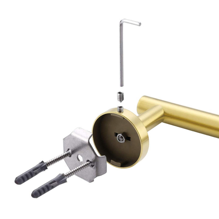 XIVADA Toiletrolhouder Mano - Inclusief schroefset - Rvs - Goud (3)