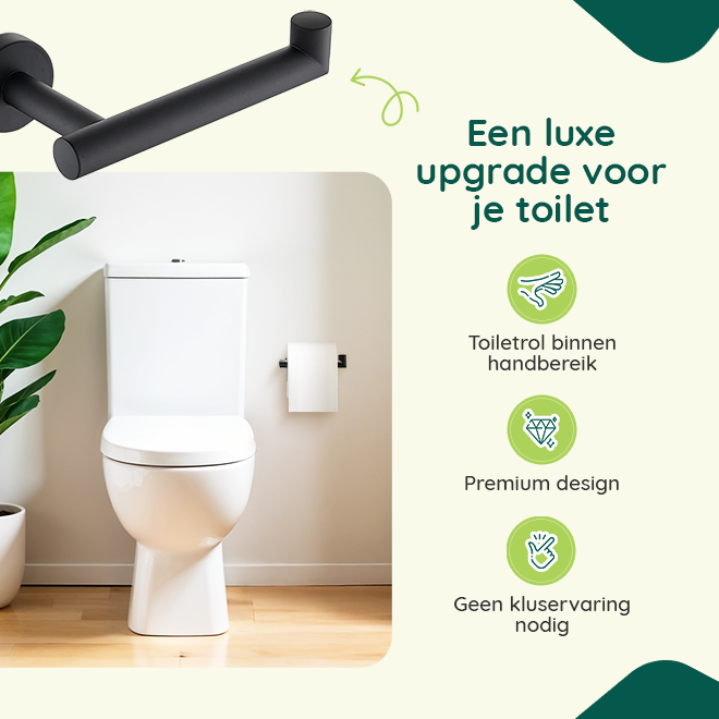 XIVADA Toiletrolhouder Mano - Inclusief schroefset - Rvs - Zwart (4)