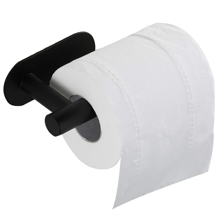 XIVADA Toiletrolhouder Nino - Rvs - Zelfklevend - Zwart (2)