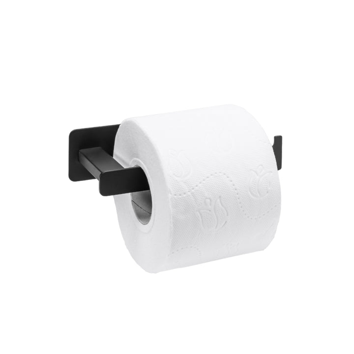 XIVADA WC rolhouder Nova - Zelfklevend - RVS - Plakstrip - Zwart (2)