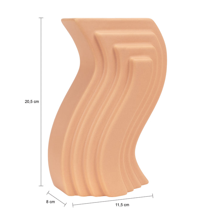 QUVIO Vaas abstract - Keramisch - Terracotta (1)