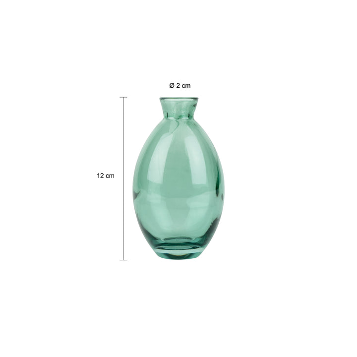 QUVIO Vazen set van 3 - Glas - Groen (3)