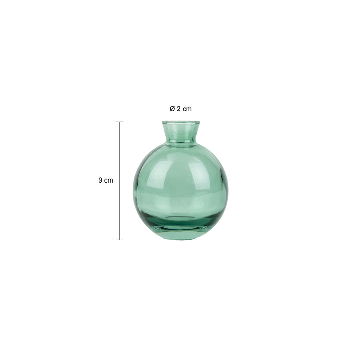 QUVIO Vazen set van 3 - Glas - Groen (4)