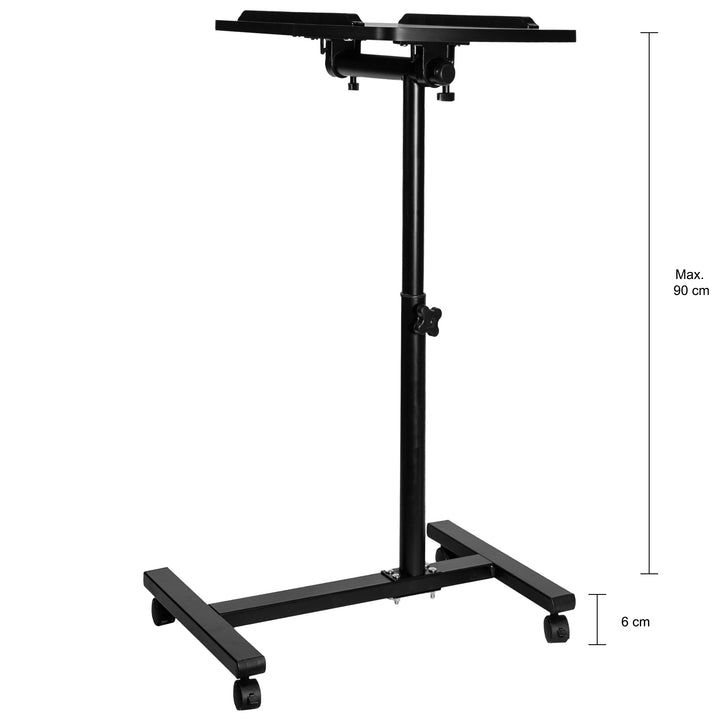 QUVIO Verstelbare laptop bijzet tafel - Zwart (2)