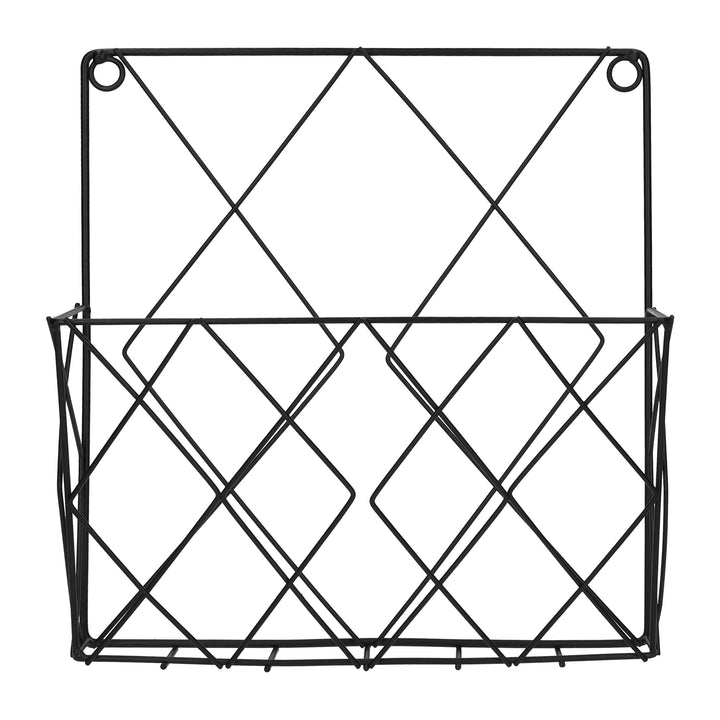 QUVIO Tijdschriften organizer wand - 25 x 26 cm - Metaal - Zwart (3)