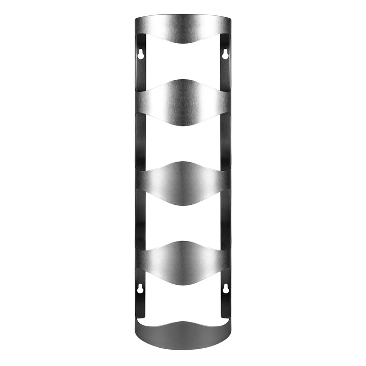 QUVIO Wand wijnrek voor 4 flessen, aluminium - Zilver (1)