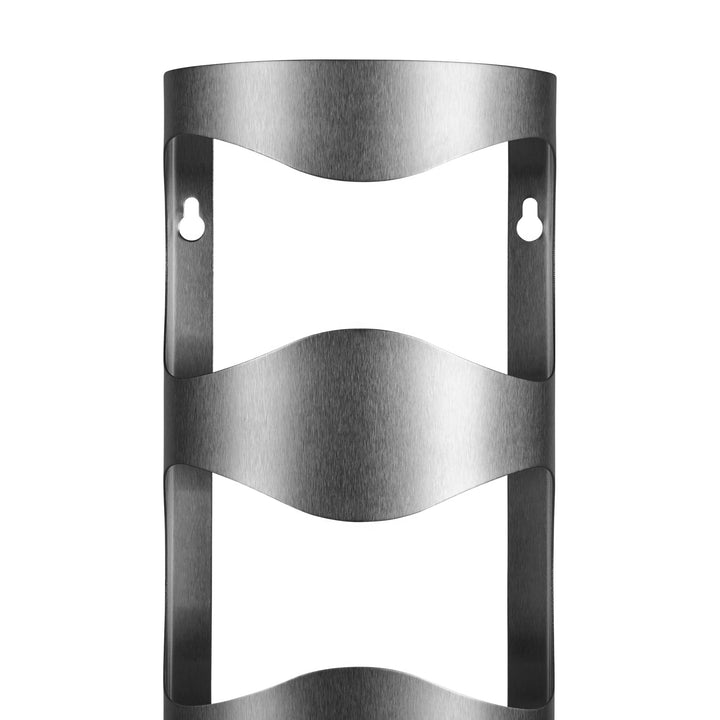 QUVIO Wand wijnrek voor 4 flessen, aluminium - Zilver (3)