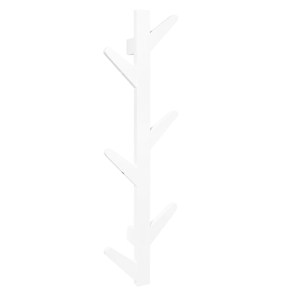 QUVIO Wandkapstok verticaal met 6 haken - 78 CM - Wit