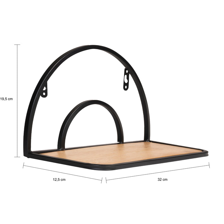 QUVIO Wandplank met metalen boog (1)