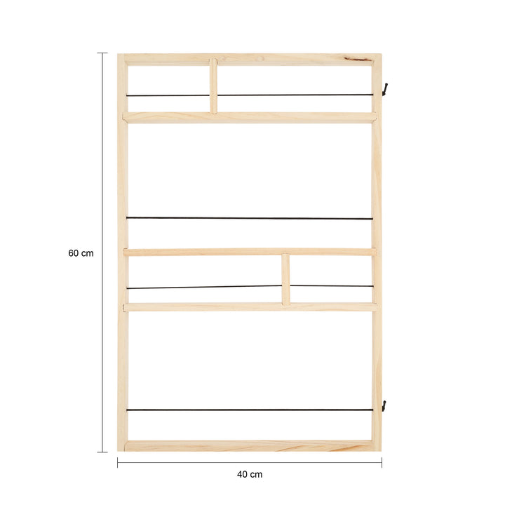 QUVIO Wandrek - 60 x 42 cm - Hout (1)