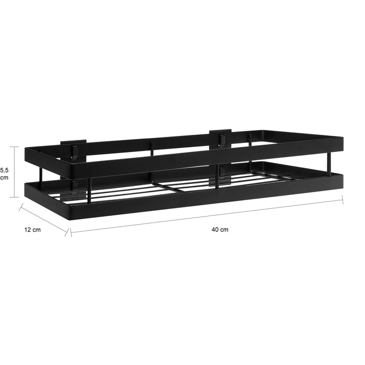 QUVIO kruidenrek keuken metaal - Zwart - 40 cm (3)