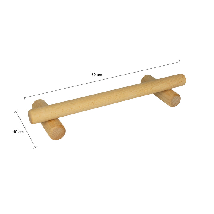 QUVIO Houten kledingrek stang - Hout - 30 cm - Bruin (1)