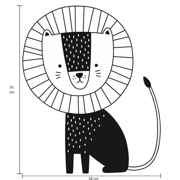 QUVIO Wandsticker Leeuw 58x70cm (1)