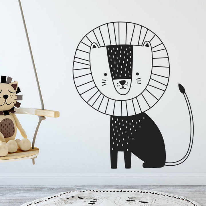 QUVIO Wandsticker Leeuw 58x70cm (2)