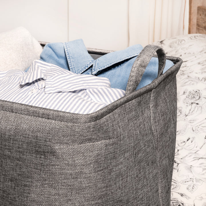 QUVIO Wasmand 'Laundry' - Grijs - L (3)