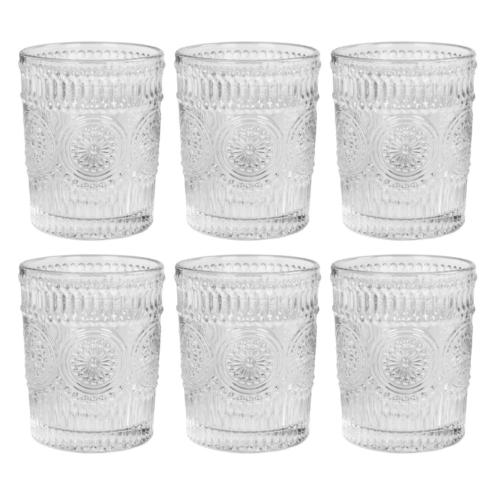 Krumble Waterglas vintage - 260 ml - Set van 6