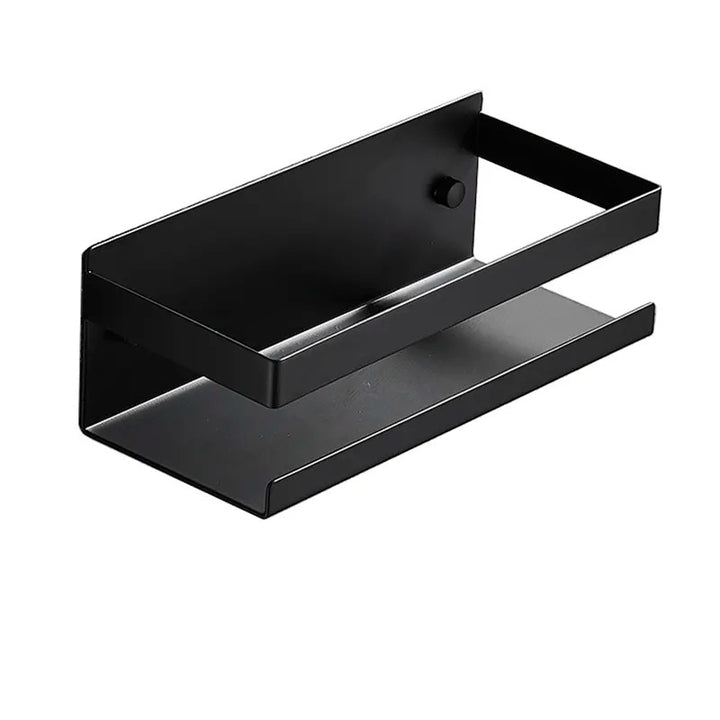 XIVADA Doucherek Teca - Boren - Zelfklevend - Rvs - 30 CM - Zwart (3)