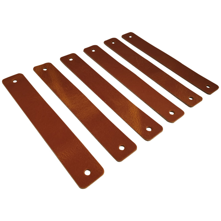 XIVADA Leren Handgreep Juqa - Boren - Leer - Cognac - Set van 6 (1)