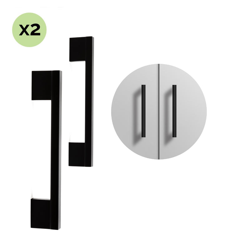 XIVADA Handgreep zwart - 128 mm - Aluminium - Meubelgreep - Set van 2 (1)