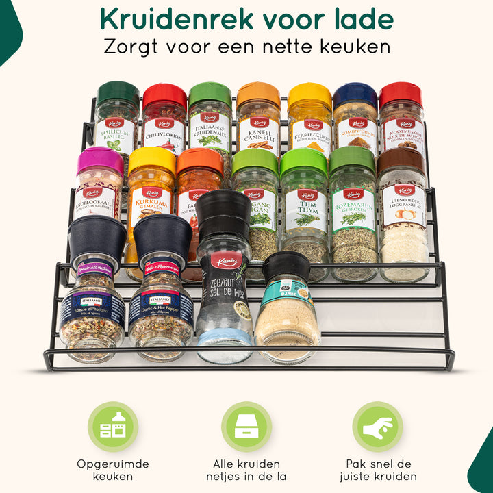 XIVADA Kruidenrek Zevo - Vrijstaand - Voor 24 potjes - Metaal - Zwart (5)
