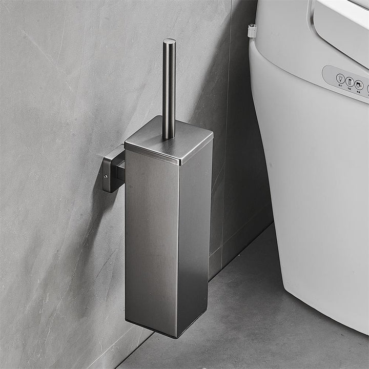 XIVADA Toiletborsterhouder Cira - Vierkant - Boren - Rvs - Zilver (7)