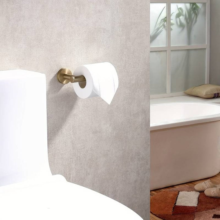 XIVADA Toiletrolhouder Mano - Inclusief schroefset - Rvs - Goud (5)