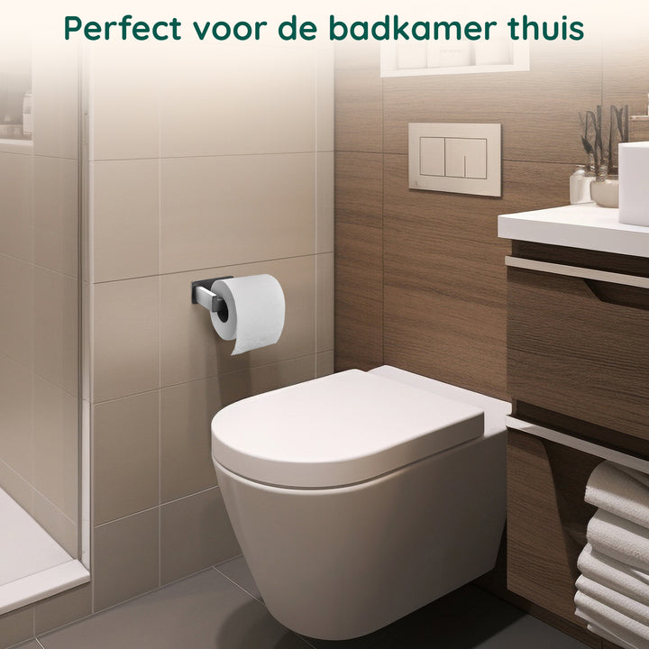 XIVADA WC rolhouder Luca - Zonder Boren - Rvs - Zelfklevend - Zilver (8)