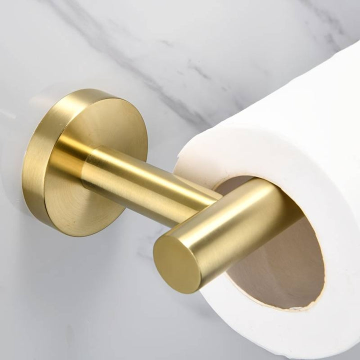 XIVADA Toiletrolhouder Mano - Inclusief schroefset - Rvs - Goud (6)
