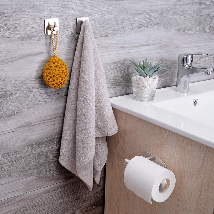XIVADA Toiletrolhouder Nino - Rvs - Zelfklevend - Zilver (6)