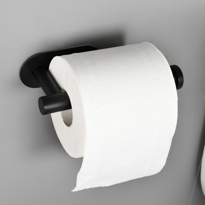 XIVADA Toiletrolhouder Nino - Rvs - Zelfklevend - Zwart (6)