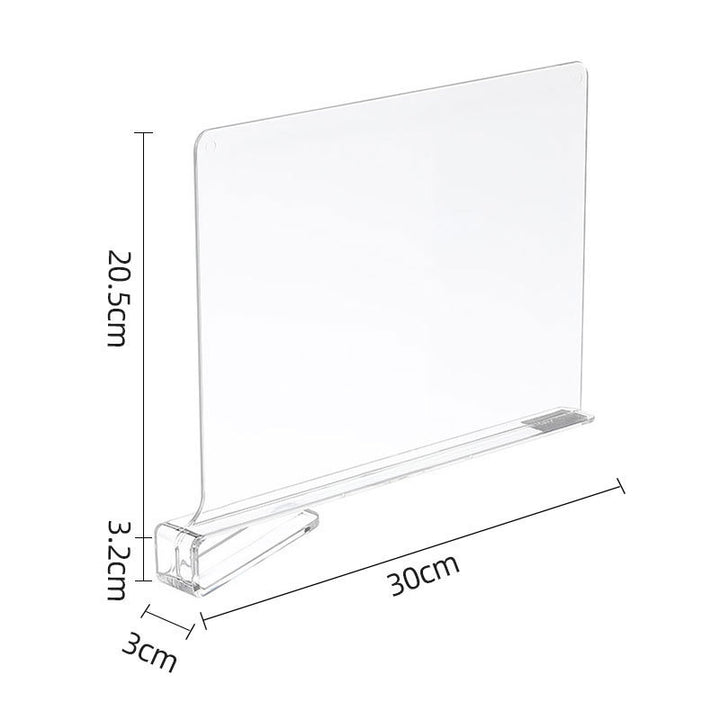 XIVADA Kastverdeler - Plankverdeler - Acryl - Transparant - Set van 4 (2)