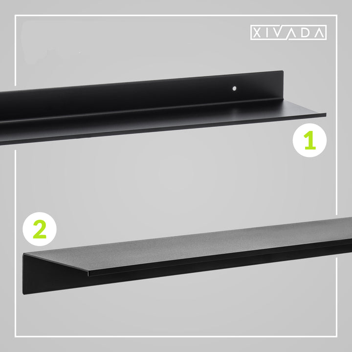 XIVADA Wandrek Rosa - Industrieel - Aluminium - Boren - Zwart - 60 cm (3)